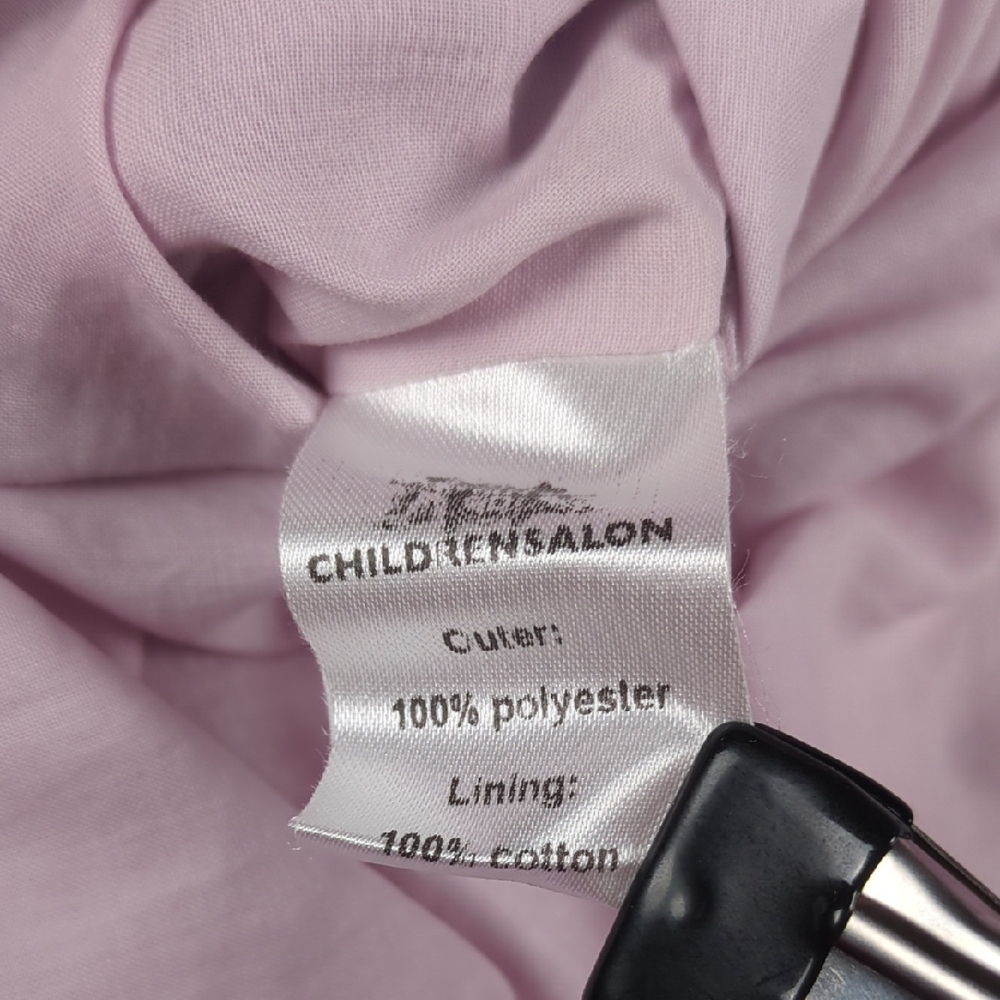 Childrensalon Lavender Floral Chiffon Gown with Puff Sleeves Size 7 - Picture 13 of 14